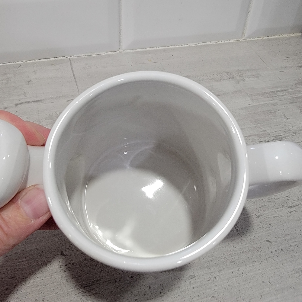 Vintage Watering Can Shaped Coffee Mug White Ceramic Tulips Gardening Cup - Picture 12 of 17